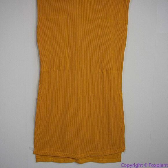 NEW Free People‎ beach 100% cotton gold/yellow Ryan midi dress, M - Picture 5 of 16